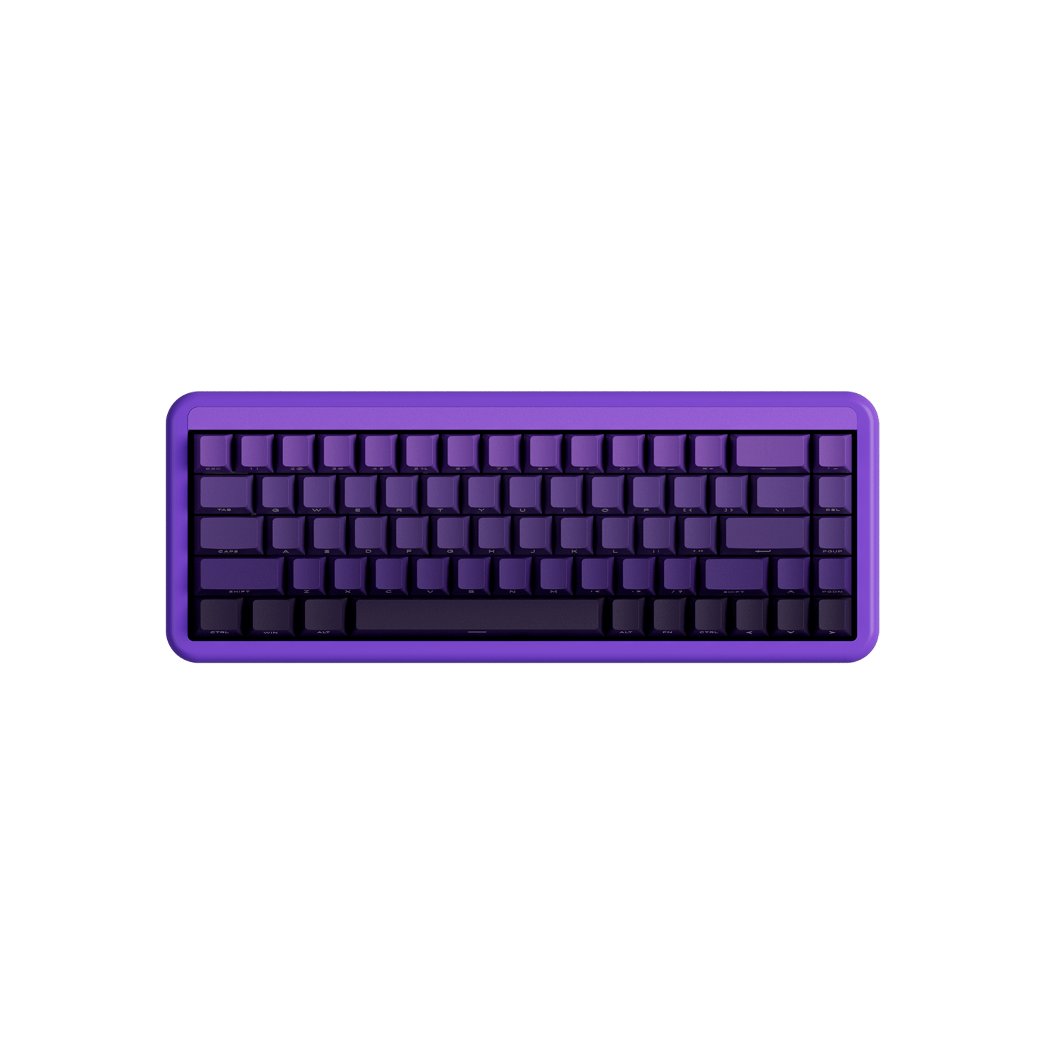 Purple Gradient Keycap Set Install on the 60% Keyboard