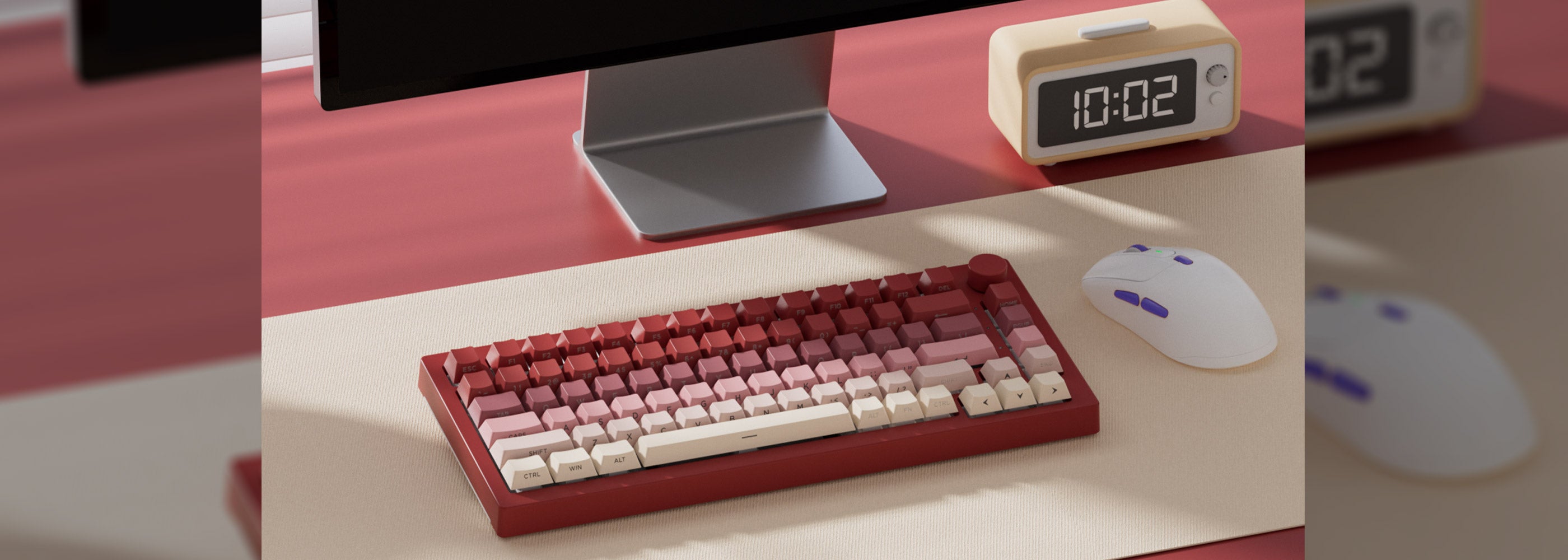 Veekos-Rose-Latte-Gradient-Keycap-Set