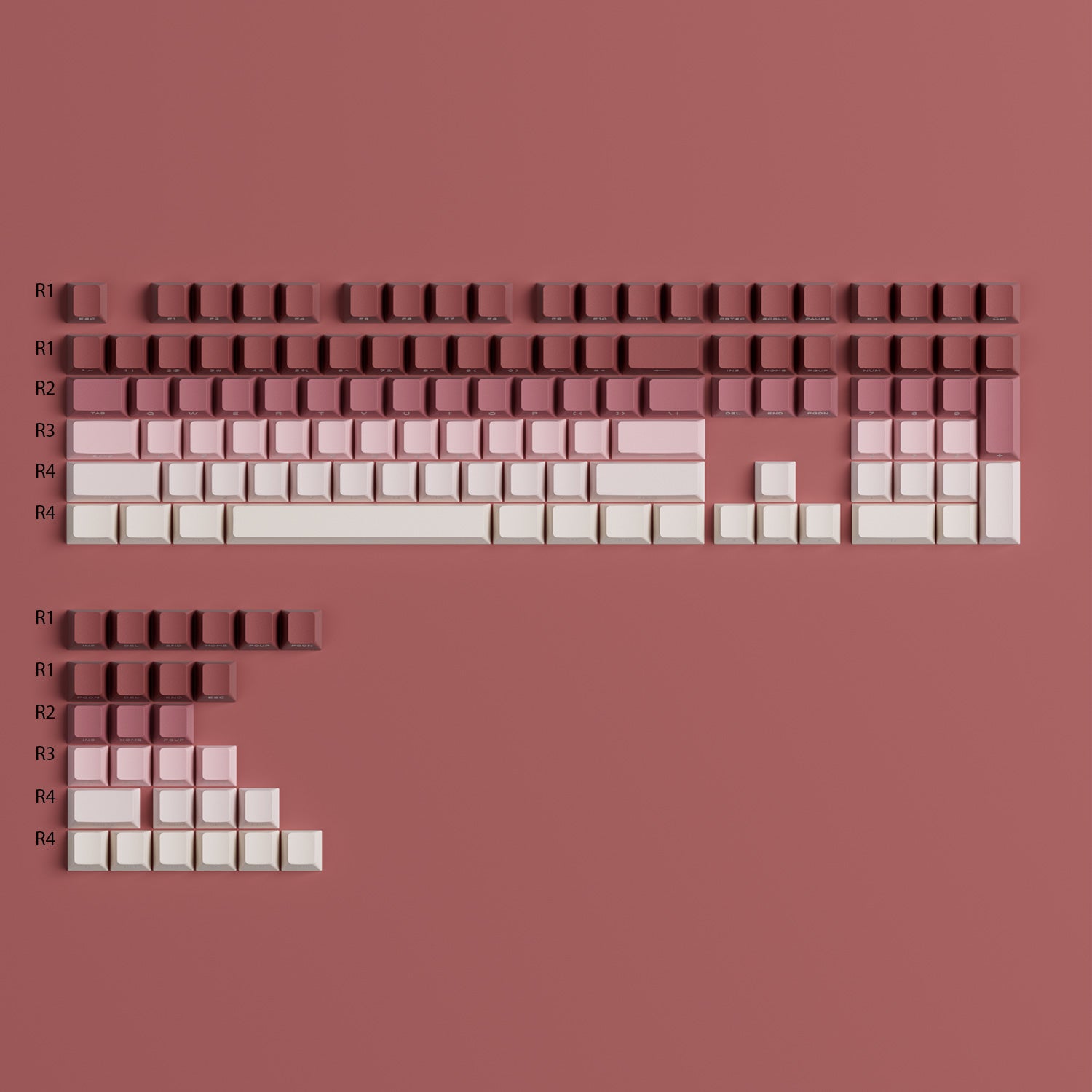 Veekos-Rose-Latte-Gradient-Keycap-Set