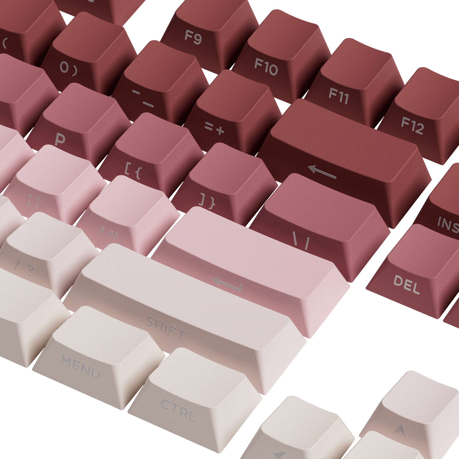 Veekos Rose Latte Gradient Keycap Set Key Details
