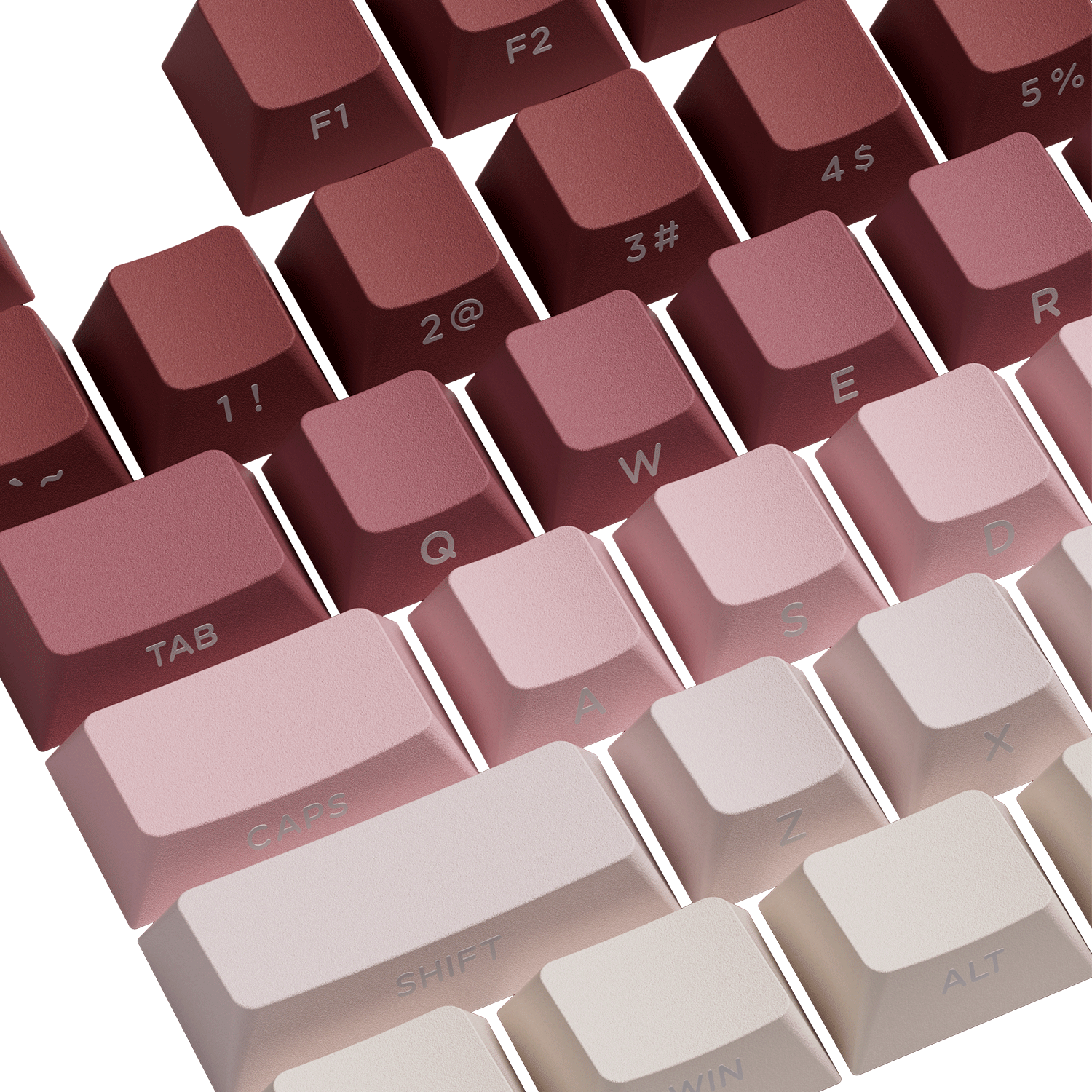 Veekos Rose Latte Gradient Keycap Set Key Closeview Details