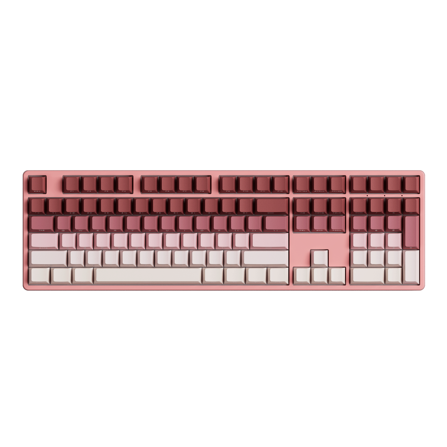 Veekos Rose Latte Gradient Keycap Set Install on the Full Size Keyboard