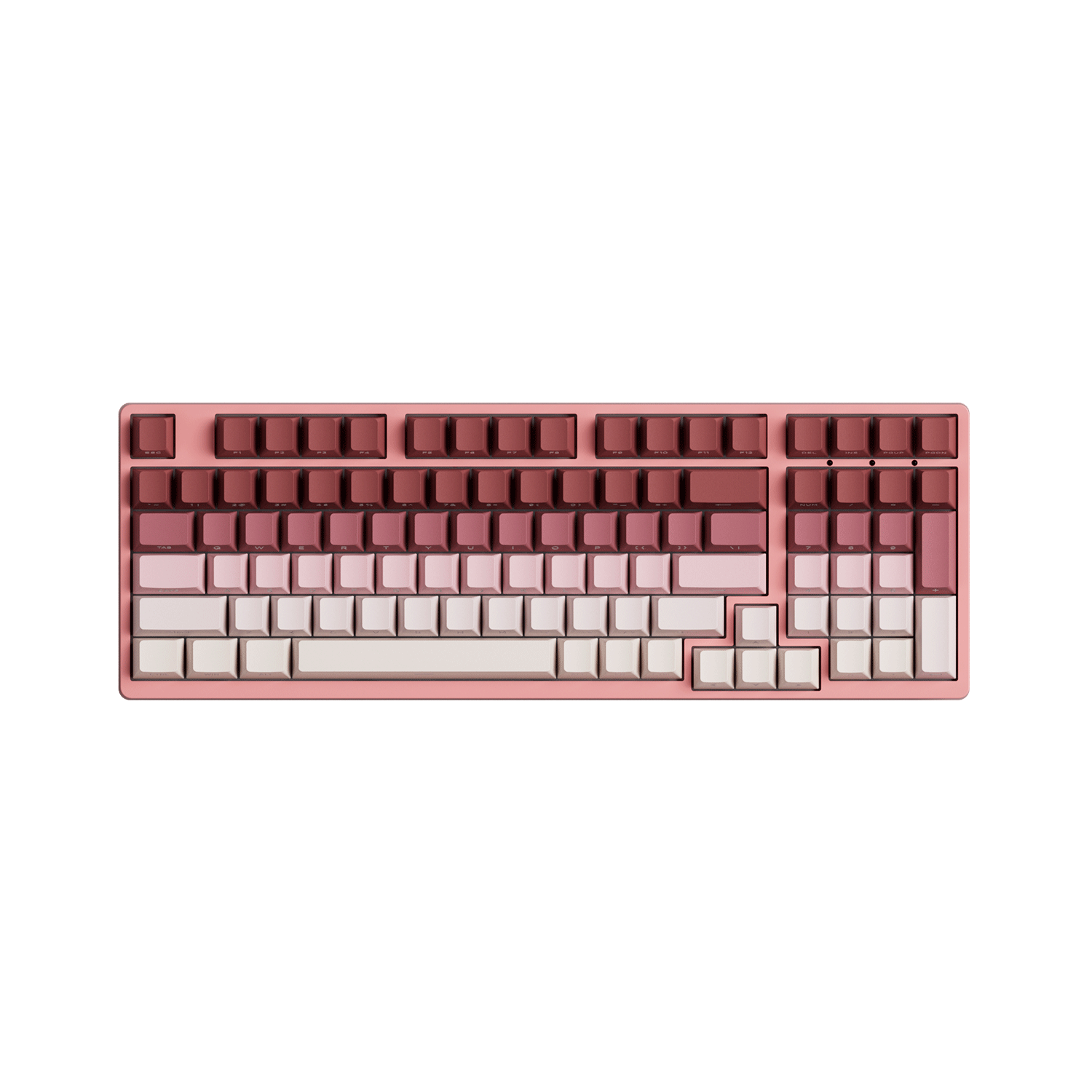Veekos Rose Latte Gradient Keycap Set Install on the 1800 Compact Keyboard