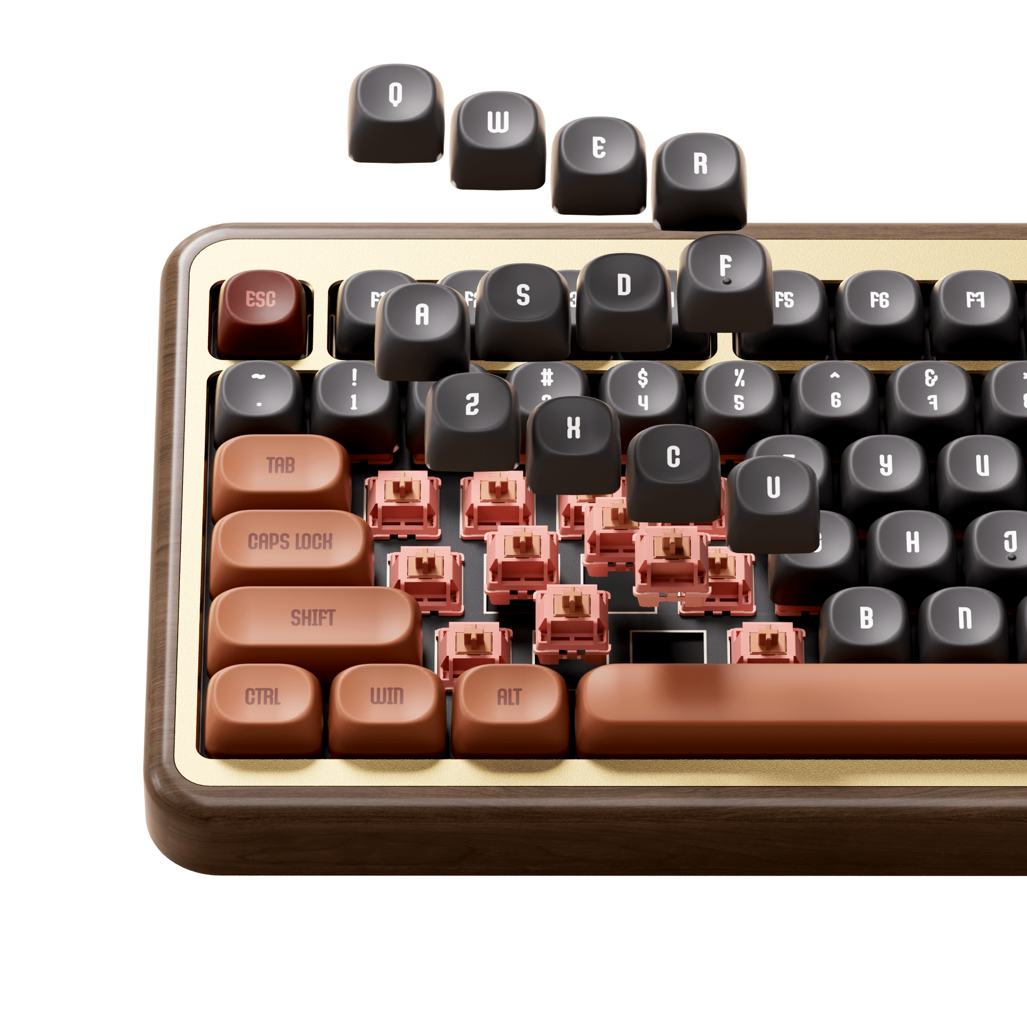 MU02 나무 키보드 가을 추