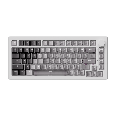 Akko 5075 V3 HE Magnetic Keyboard Gradient Hybrid White Transparent