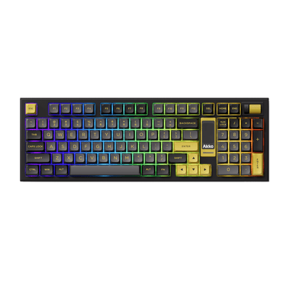 5098B Mechanical Keyboard with Screen Black Gold Theme with RGB