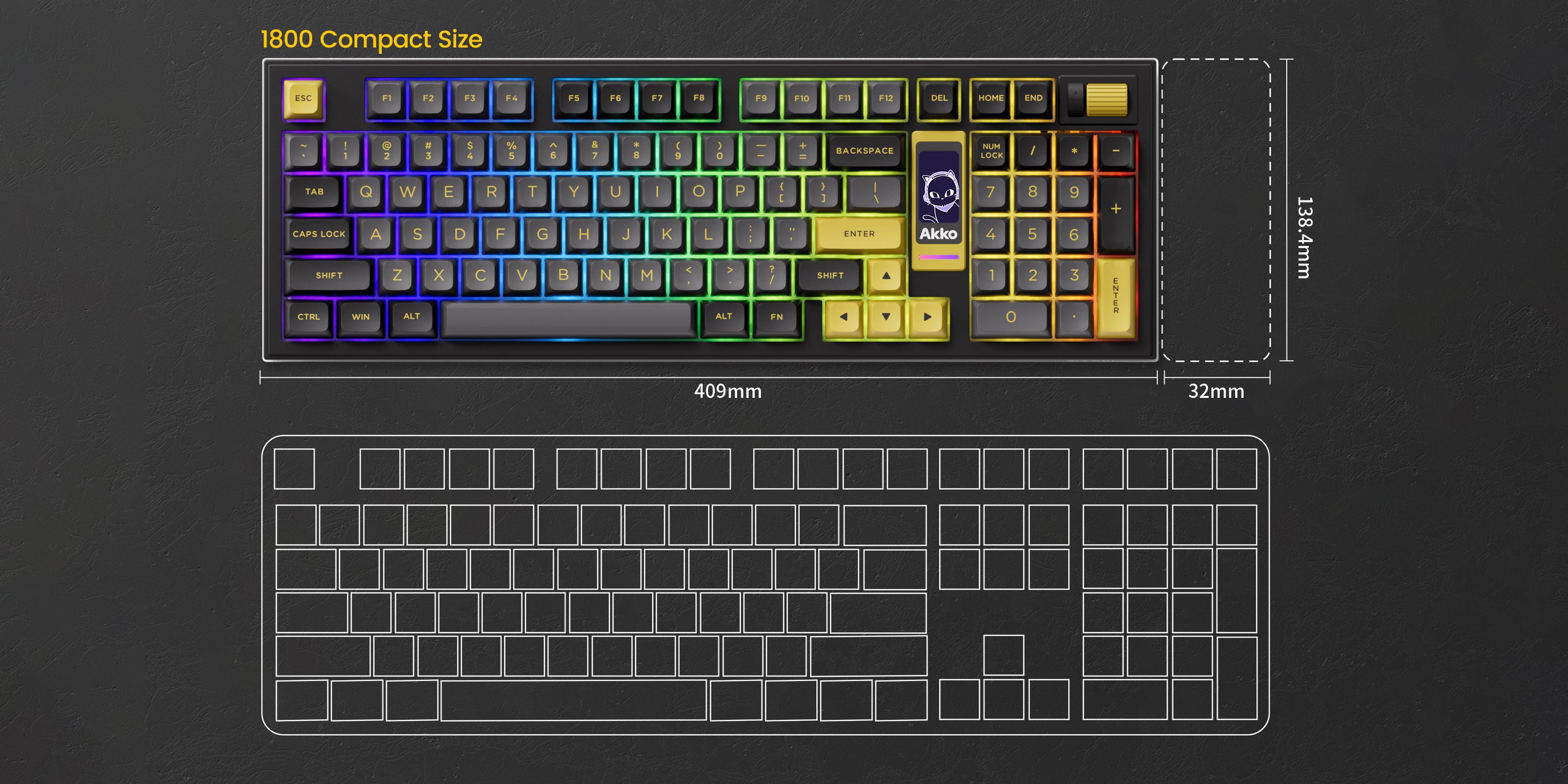 Akko-5098B-Black-Gold-VIA-US-UK-Size