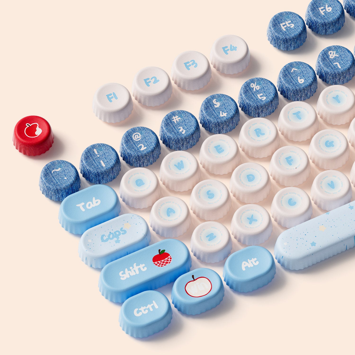 Akko-BottleCap-Apple-Wave-Keycaps-Set-Detail