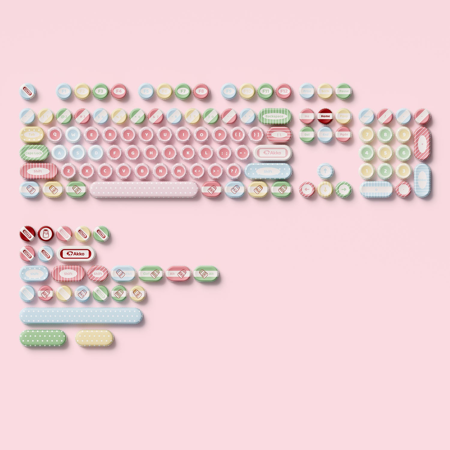 Akko-BottleCap-Classic-Keycaps-Set
