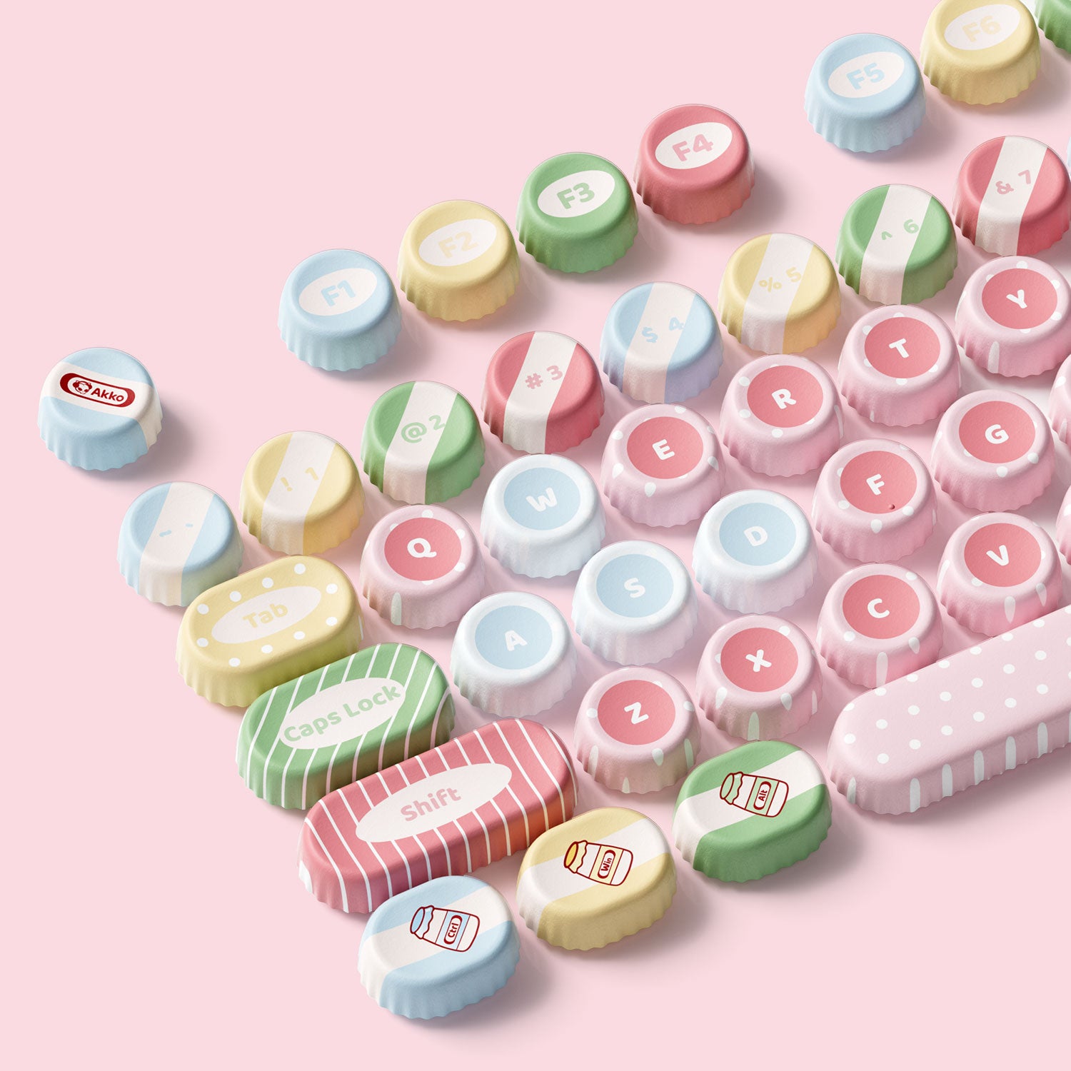 Akko-BottleCap-Classic-Keycaps-Set