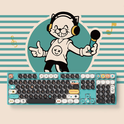 Akko Punk Cat BottleCap Keycaps Set