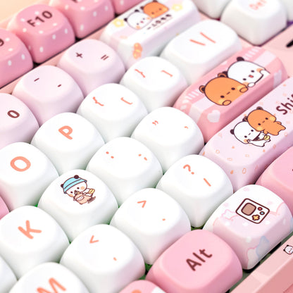 Akko Dudu and Bubu 3108V3 Pink Full Size Keyboard Details