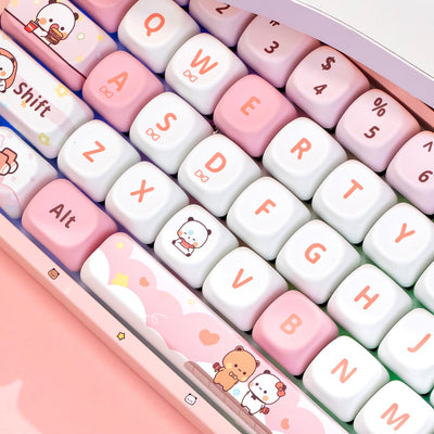 Akko Dudu and Bubu 3108V3 Pink Full Size Keyboards Details