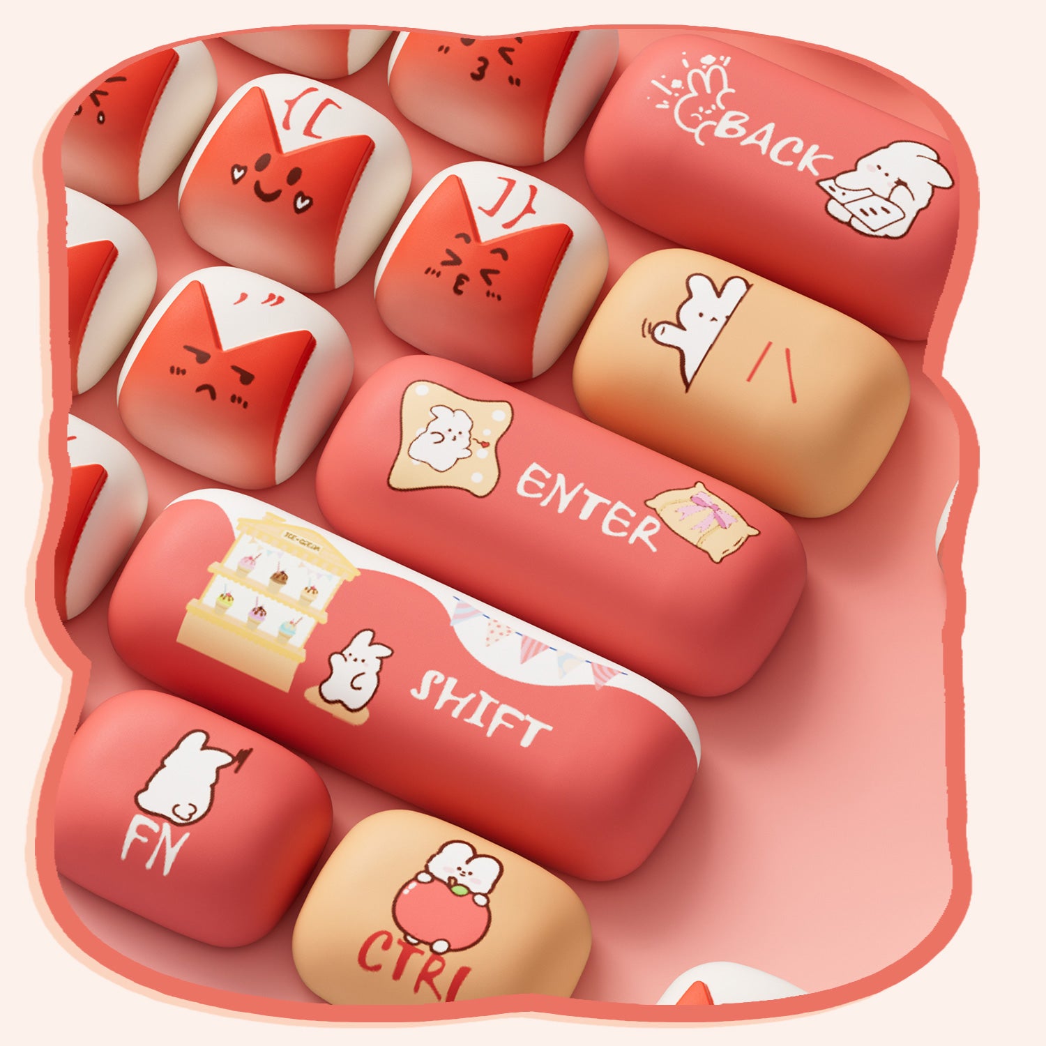 Akko-Bunny-Apple-Keycap-Set-Details