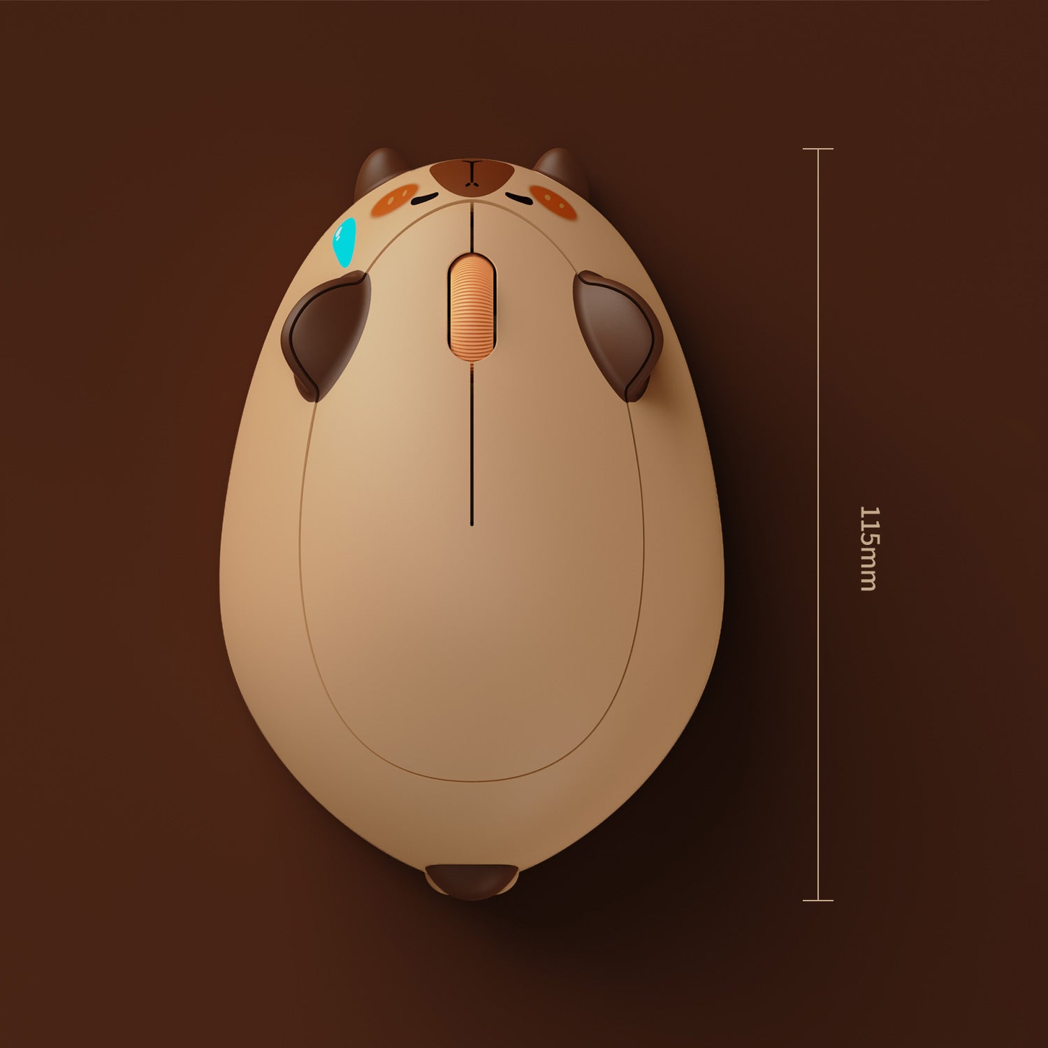 Akko-Capybara-Mouse-Size