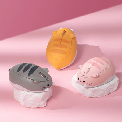 오랜지 케이트 고양이 마우스