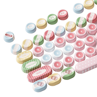 Akko Classic BottleCap Keycaps Set Left Details