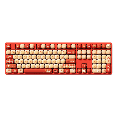 Lucky Tangerine Keycap Set on the Full Size Keyboard