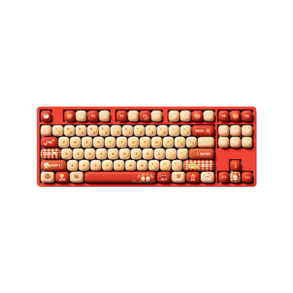 Lucky Tangerine Keycap Set on the 80% Size Keyboard
