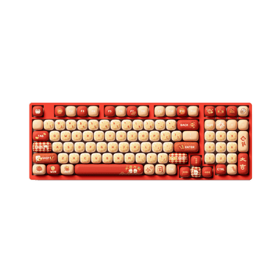 Lucky Tangerine Keycap Set on the 98 Size Keyboard