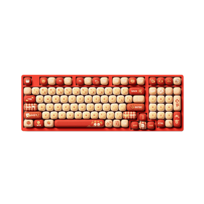 Lucky Tangerine Keycap Set on the 98 Size Keyboard