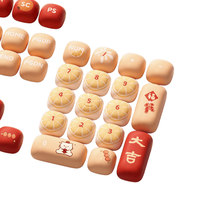 Lucky Tangerine Keycap Set Number Key Details