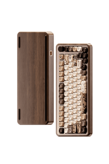 MU02 Wooden Keyboard Mountain Seclusion front and back details