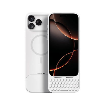 Akko MetaKey Keyboard Case for iPhone 17 Cloud White