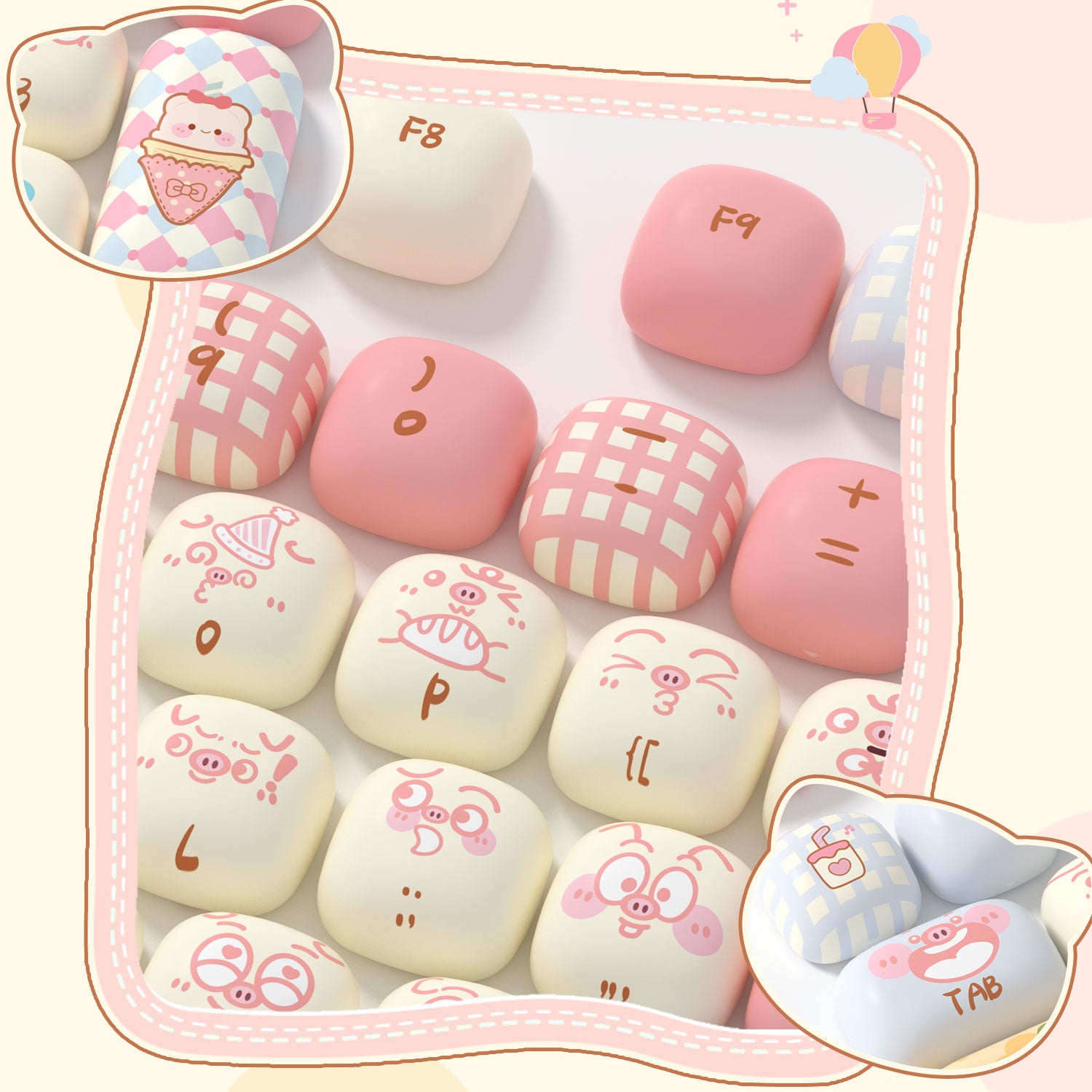 Akko-Piggy-Party-Keycap-Set