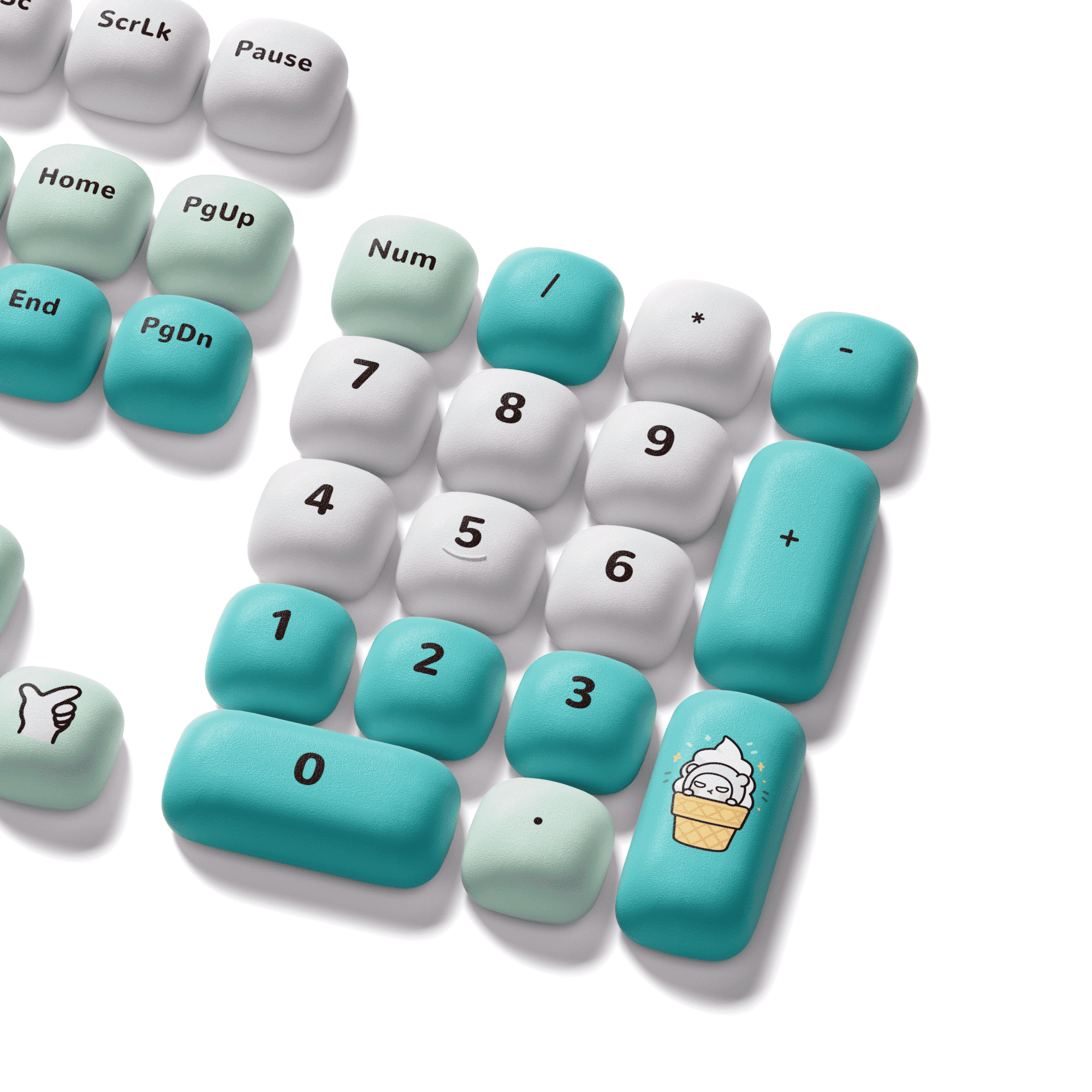 POCO Family - POCO Bear Keycap Set Right Section Number Key Details