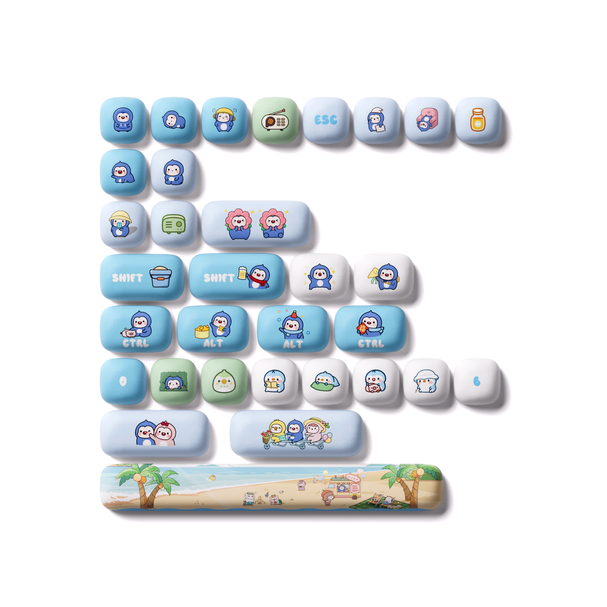 POCO Family - POCO Penguin Keycap Set Special Key Details