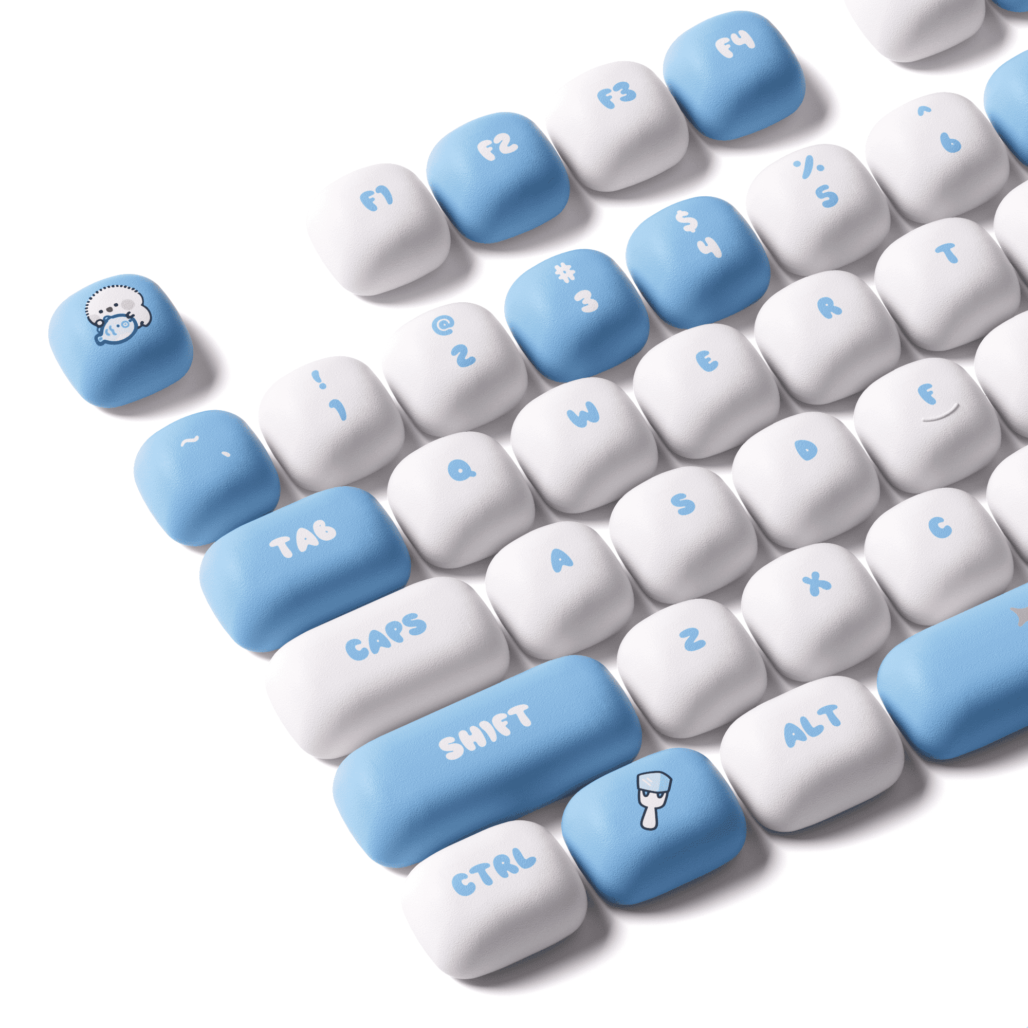 POCO Family POCO Seal Keycap Set Left Section Key Details
