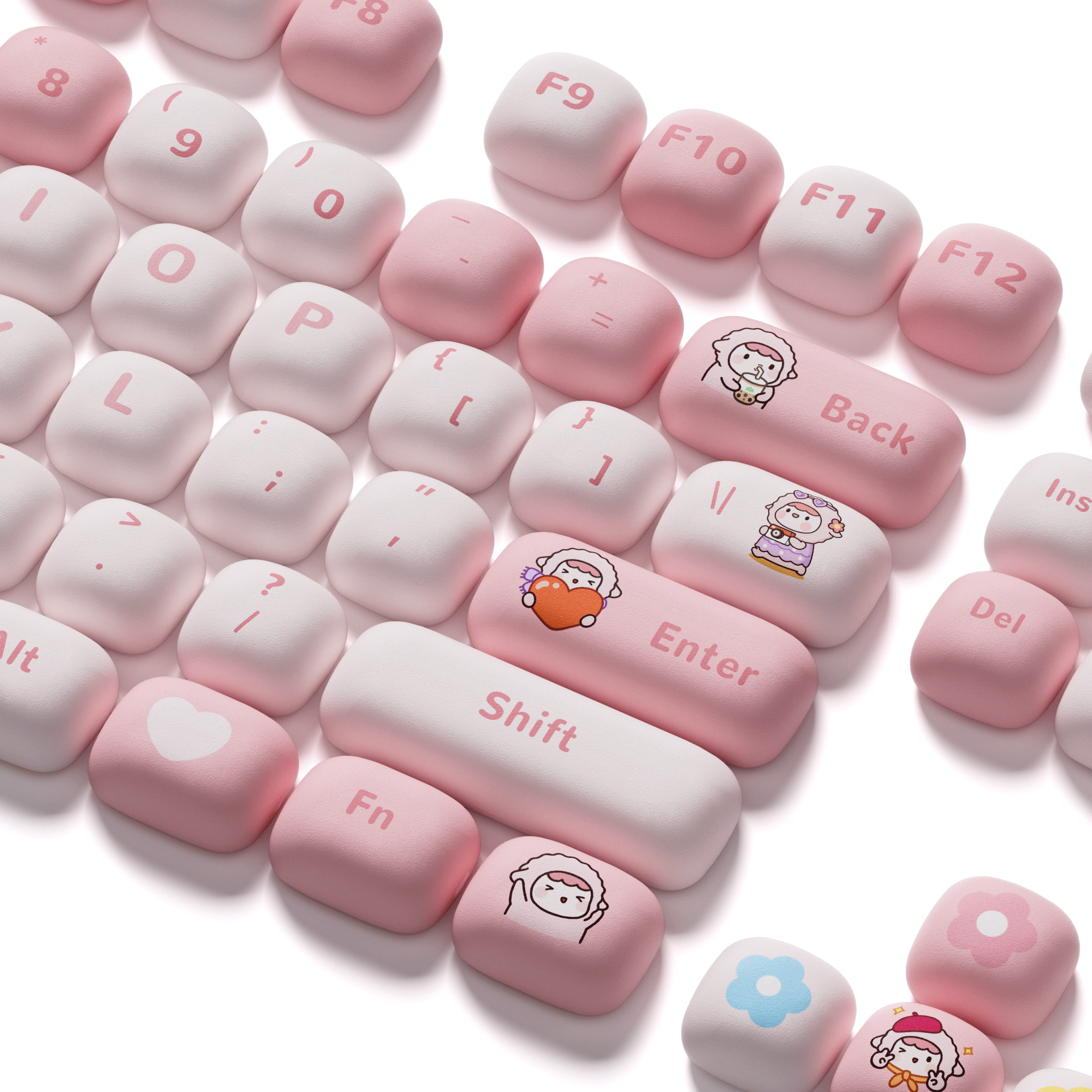POCO Family - POCO Sheep Keycap Set Right Section Key Details