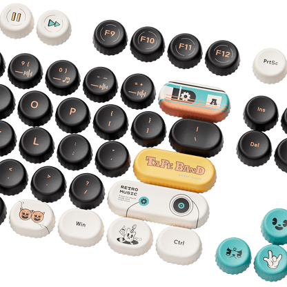 Akko Punk Cat BottleCap Keycaps Set Right Details