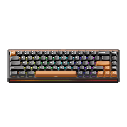 Akko Ray68 HE Magnetic Keyboard Misty Black Tea Front Side