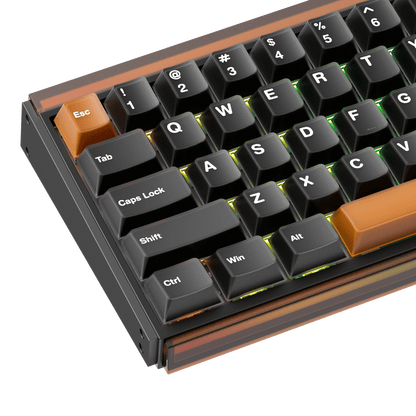 Akko Ray68 HE Magnetic Keyboard Misty Black Tea Left Details