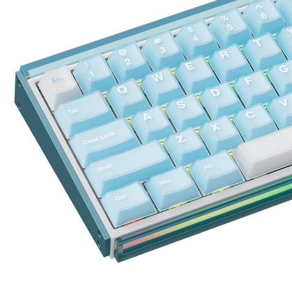 Akko Ray68 HE Magnetic Keyboard Misty Blue Left Details
