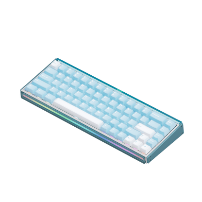 Akko Ray68 HE Magnetic Keyboard Misty Blue Side