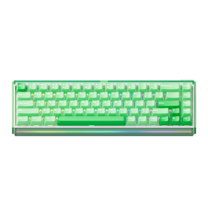 Akko Ray68 HE Magnetic Keyboard Misty Green White Front Side