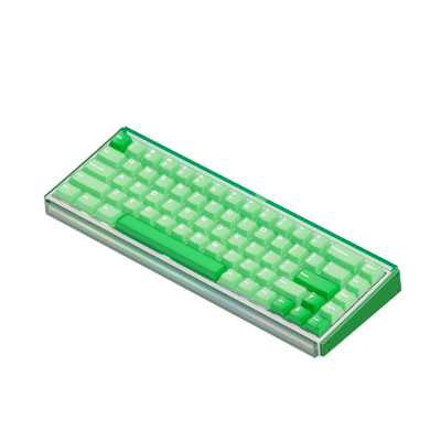 Akko Ray68 HE Magnetic Keyboard Misty Green White Side
