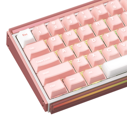 Akko Ray68 HE Magnetic Keyboard Misty Pink Left Details