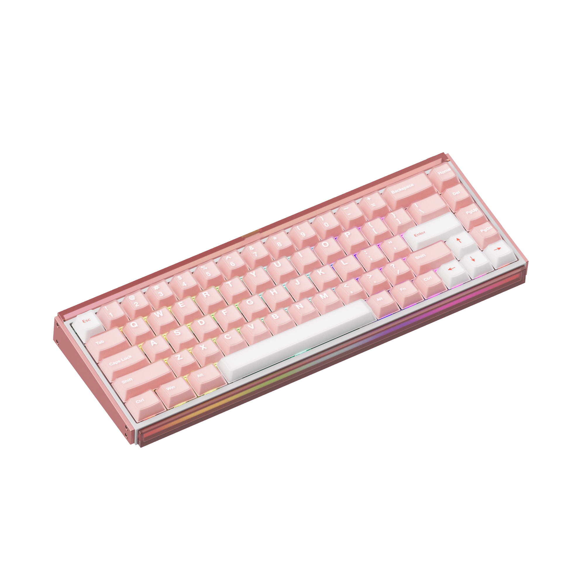 Akko Ray68 HE Magnetic Keyboard Misty Pink Right Side