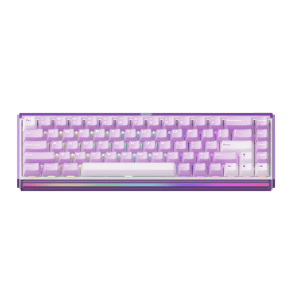 Akko Ray68 HE Magnetic Keyboard Misty Purple Front Side