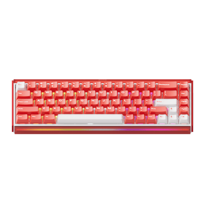 Akko Ray68 HE Magnetic Keyboard Misty Red Front Side