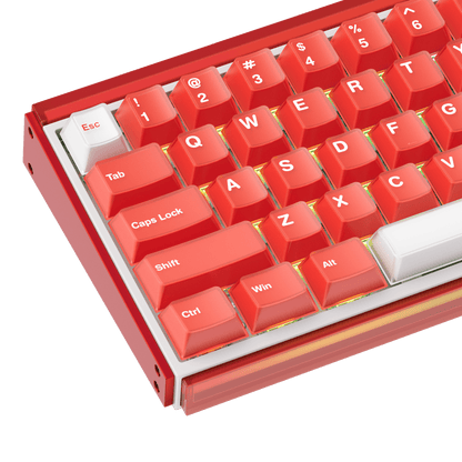 Akko Ray68 HE Magnetic Keyboard Misty Red Left Details