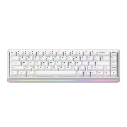 Akko Ray68 HE Magnetic Keyboard Misty White Front Side