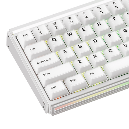 Akko Ray68 HE Magnetic Keyboard Misty White Left Details
