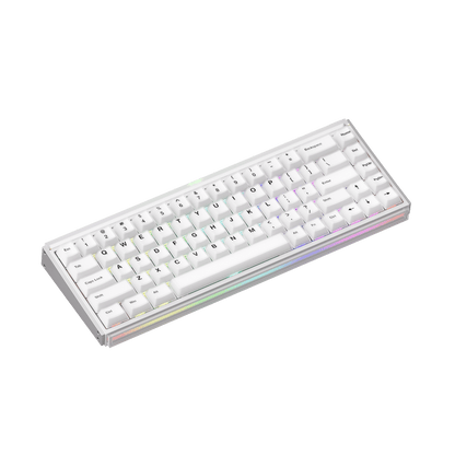 Akko Ray68 HE Magnetic Keyboard Misty White Right Side