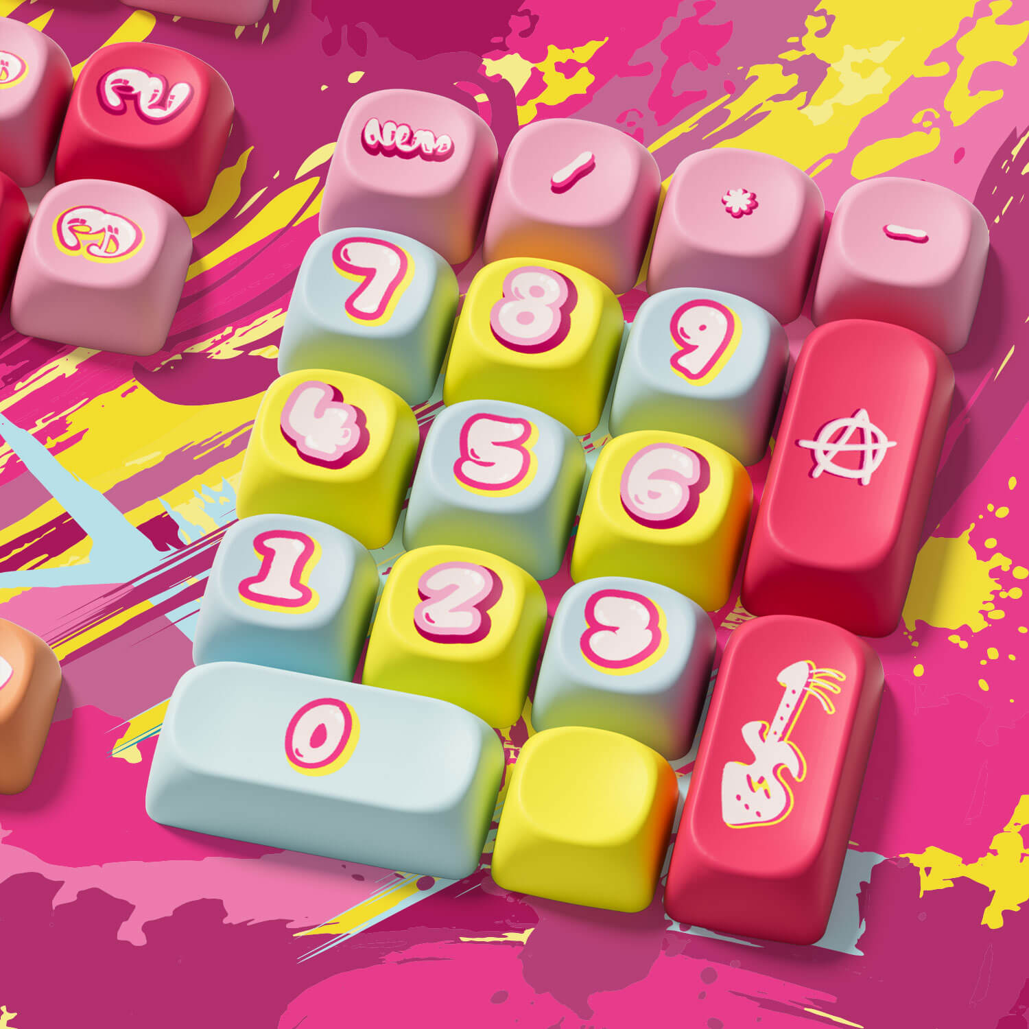 Akko-Rainbow-Candy-Keycap-Detail