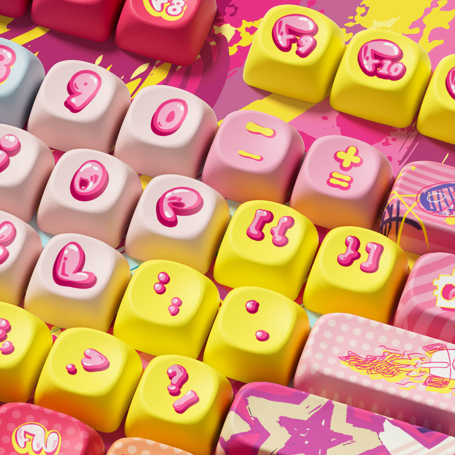 Akko-Rainbow-Candy-Keycap-Detail
